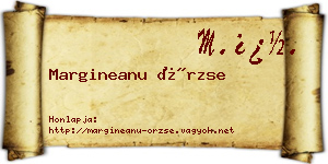 Margineanu Örzse névjegykártya